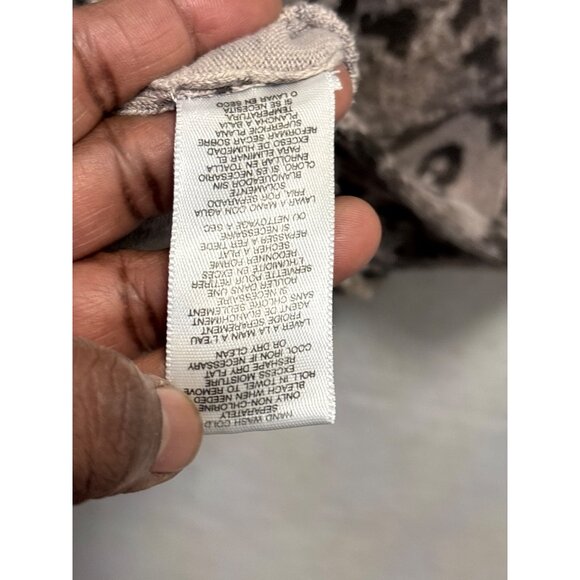 Michael Kors XL Brown Snake Print Cardigan Sweater - Womens Cropped Button-Up V- - Picture 9 of 11